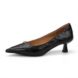 Classic Genuine Leather Slip-On Shoes for Women | 25xy8089
